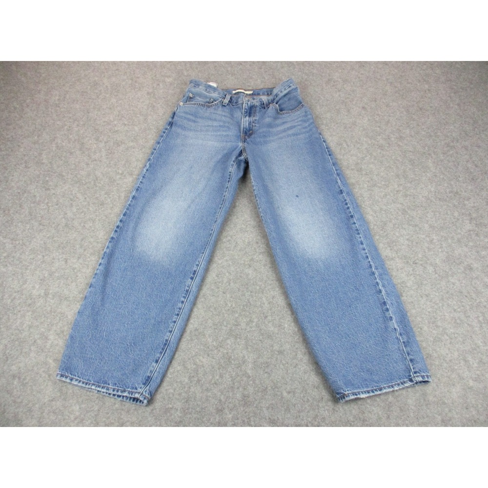 Levis Jeans Womens 27 Blue Baggy Dad Premium Denim Medium Wash Loose